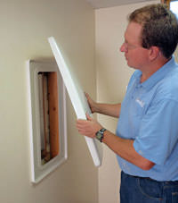 wall anchor covers installed in a foundation repair for a Elko home.